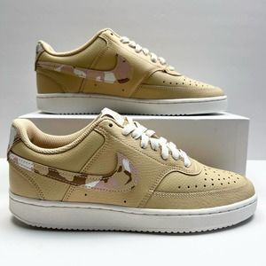 NIKE Women's Sesame Sail Pink Oxford Court Vision Low Sneakers size US 8.5